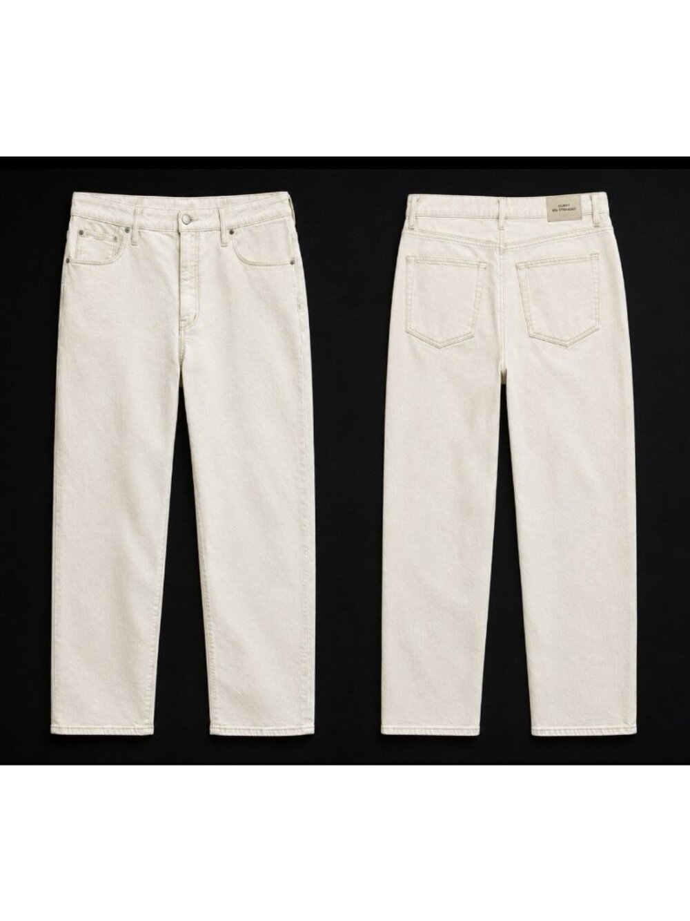 Madewell Curvy 90s Straight Jeans Size 33 Off White Ivory Sz 33 (actual 35x30)